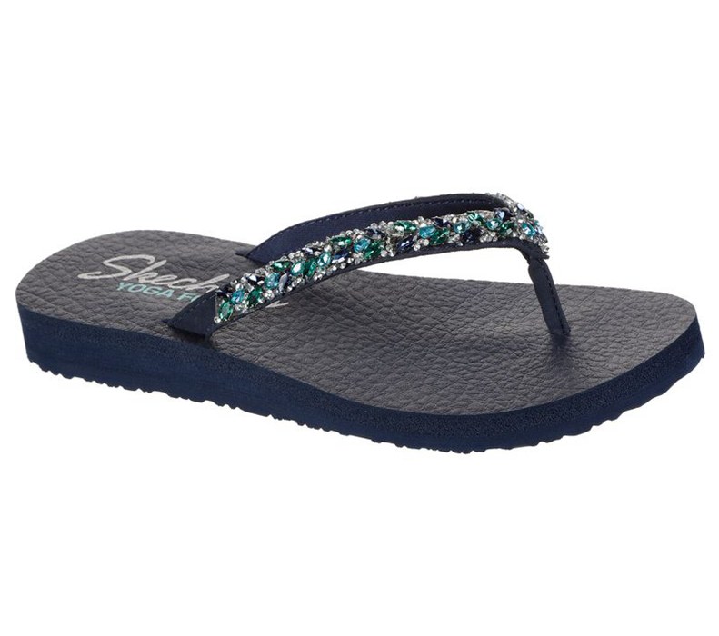 Skechers Dam Marinblå/Blå Flip Flop - Meditation - Sweet Shine - Sverige (BWZYO-5987)